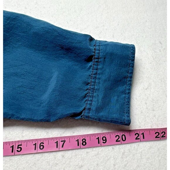 EUROPEAN CONCEPTS Men Silk Top Long Sleeve Button Front Sz L Green Luxury 8-15 - Picture 10 of 11